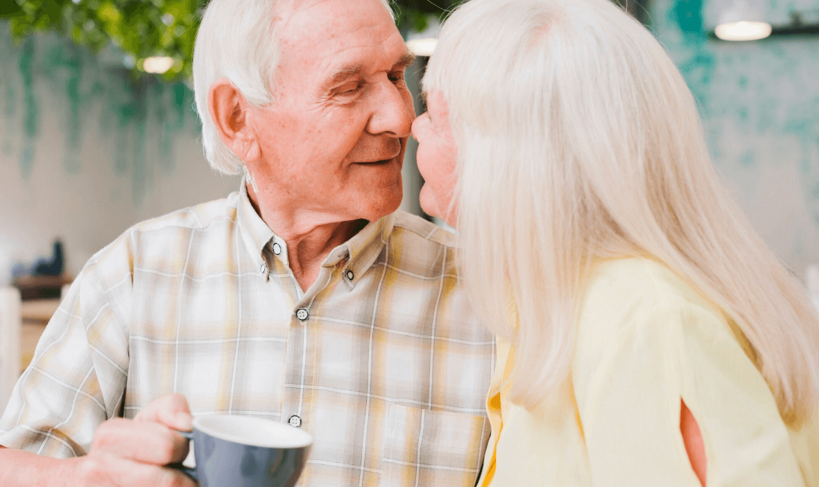 Mature couple talking during a relaxed day out